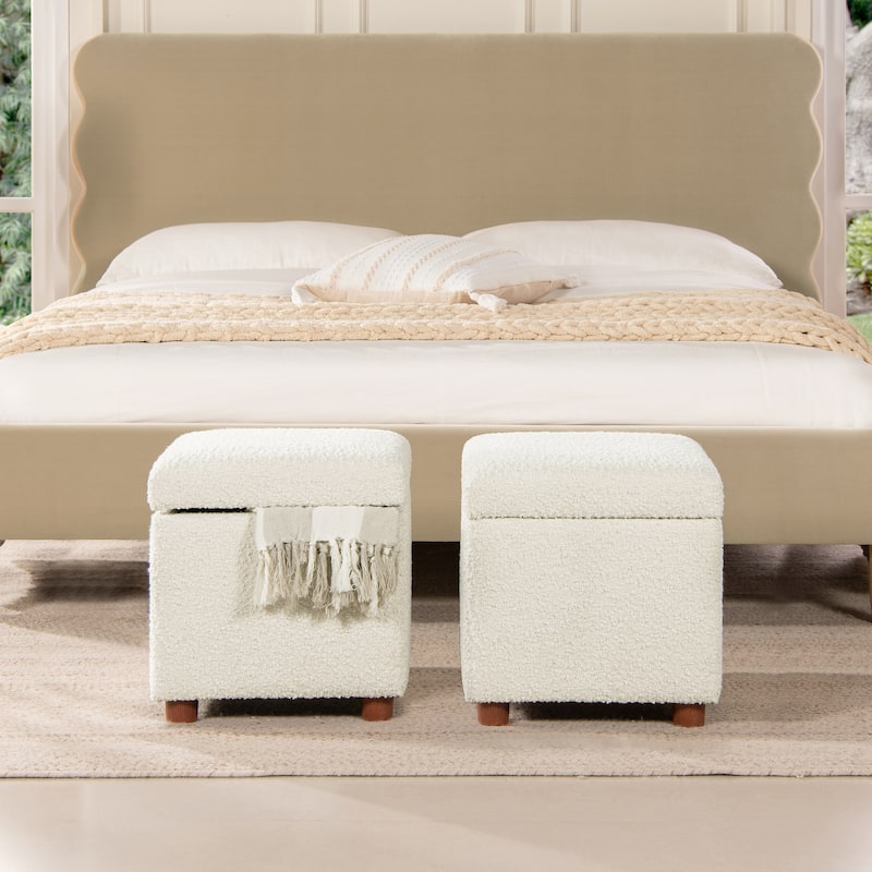 Jennifer Taylor Home Jacob 18" Storage Cube Ottoman