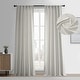 preview thumbnail 15 of 40, Exclusive Fabrics Simply Faux Linen Curtains - 2 Panels - Light Filtering Window Curtains 50 X 108 - Light Sand