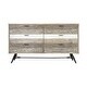 preview thumbnail 7 of 10, Bridges 4 Piece Bedroom Set in Two-Tone Acacia Wood