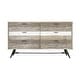 preview thumbnail 11 of 14, Bridges Modern Two-Tone Acacia Wood 4-Piece Bedroom Set