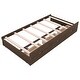 preview thumbnail 12 of 23, Twin Size Wooden LED Platform Bed with Trundle, with Storage Headboard, with Drawers