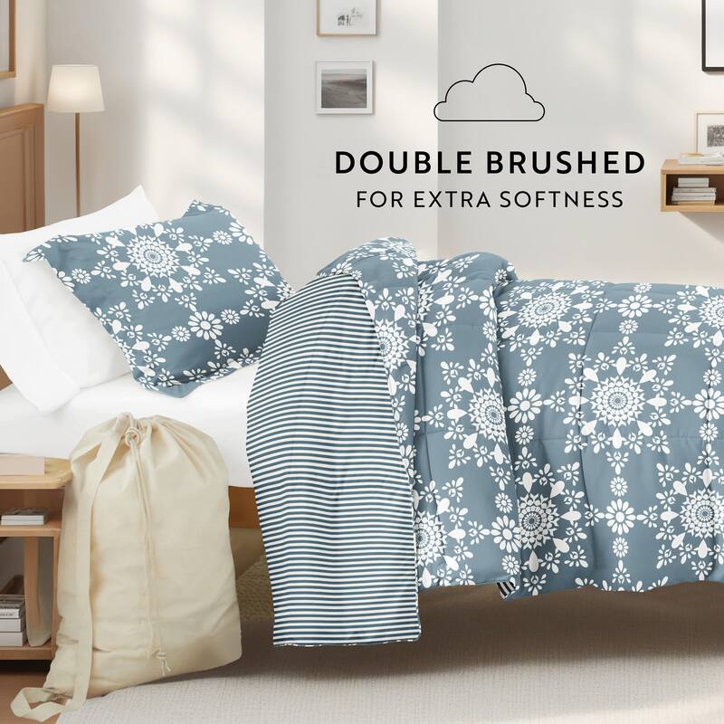 8pc Twin XL Pattern Dorm Bedding Bundle