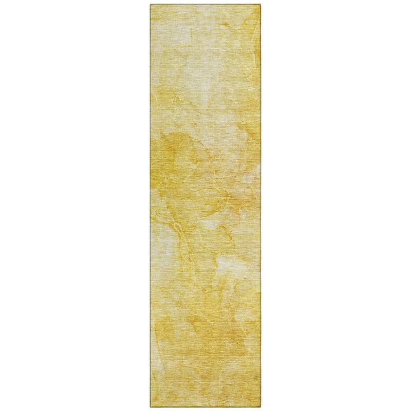 Machine Washable Indoor/ Outdoor Chantille Abstract Watercolor Rug