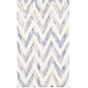 preview thumbnail 83 of 121, SAFAVIEH Dip Dye Marybeth Hand-tufted Wool Chevron Area Rug 4' x 6' - Ivory/Blue - Rectangle