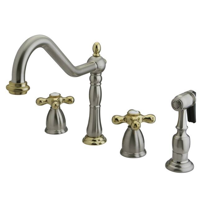 Kingston Brass Heritage 1.8 GPM Widespread Kitchen Faucet - Includes
