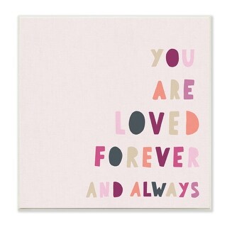 Stupell You are Loved Forever Phrase Playful Love Sentiment Wood Wall ...
