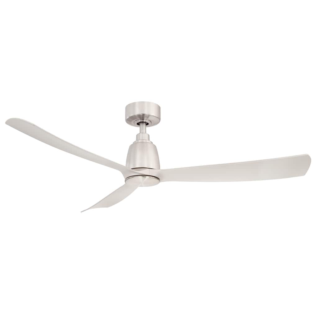 Fanimation Kute 52 inch Indoor/Outdoor Smart Ceiling Fan with Remote - Brushed Nickel