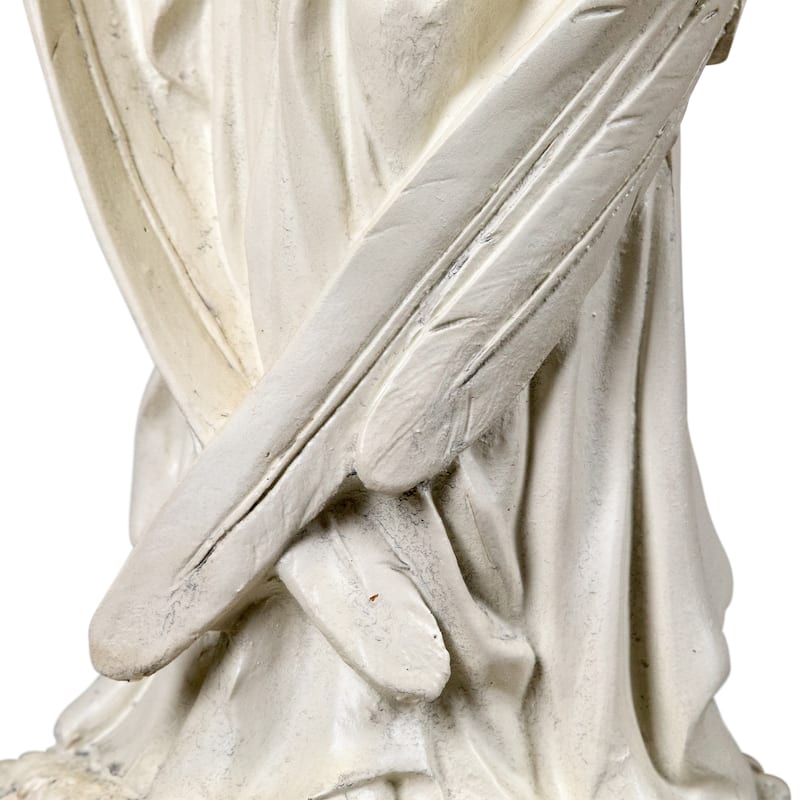 Standing Angel with Wings Outdoor Garden Statue - 16.5"
