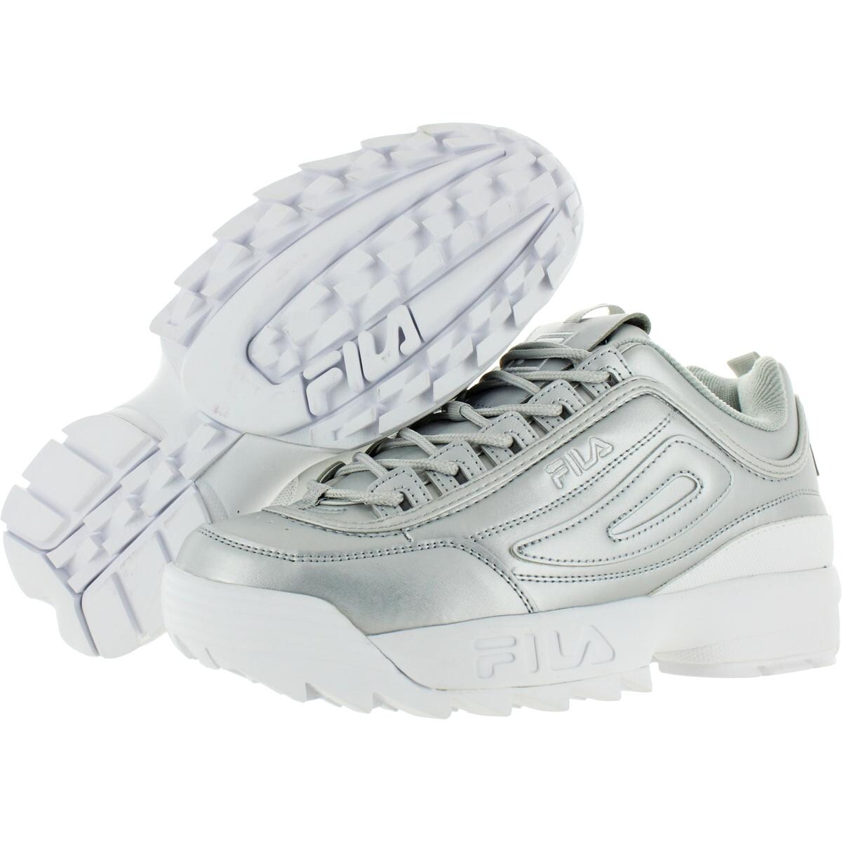 fila chunky trainers black