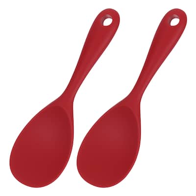 2 Pack Rice Spoon Silicone Rice Paddle Rice Spatula Rice Paddle
