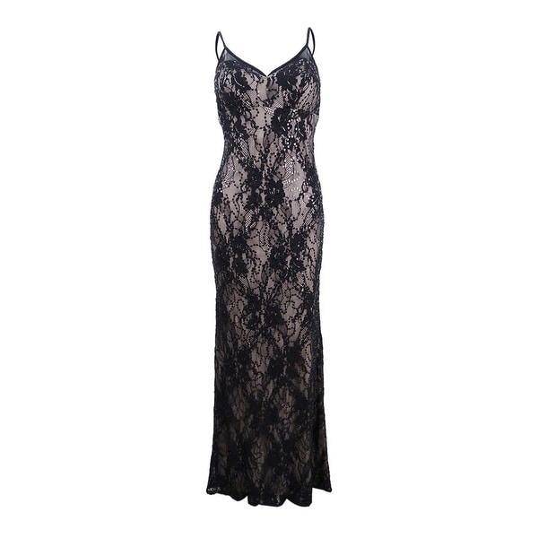 xscape black lace dress