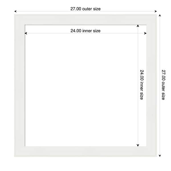 dimension image slide 0 of 9, Amanti Art Vanity White Narrow Framed Dry Erase Magnetic Board
