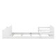 preview thumbnail 7 of 10, Twin Size Floor Bed with Storage Footboard and Guardrail