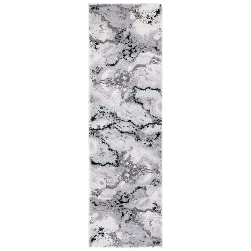SAFAVIEH Craft Meeta Modern & Contemporary Rug - 2'3" x 8' Runner - Grey/Green - Runner