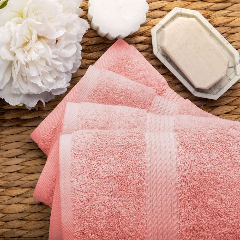 Superior Egyptian Cotton Pile Heavyweight Hand Towel Set of 4