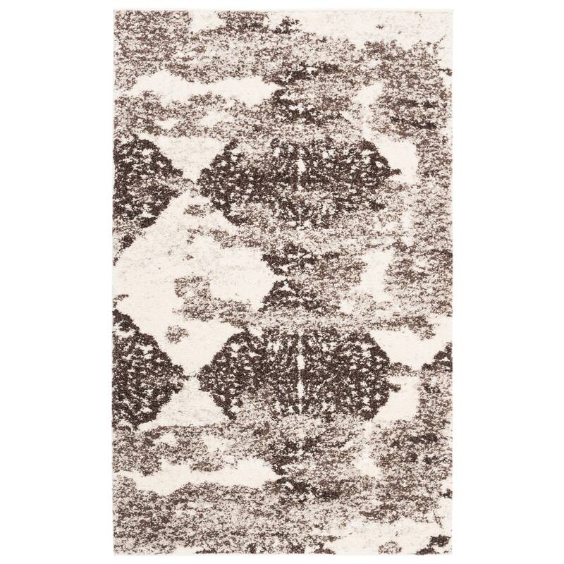 SAFAVIEH Retro Charlottie Distressed Modern Abstract Rug - 2'6" x 4' - Beige/Light Grey