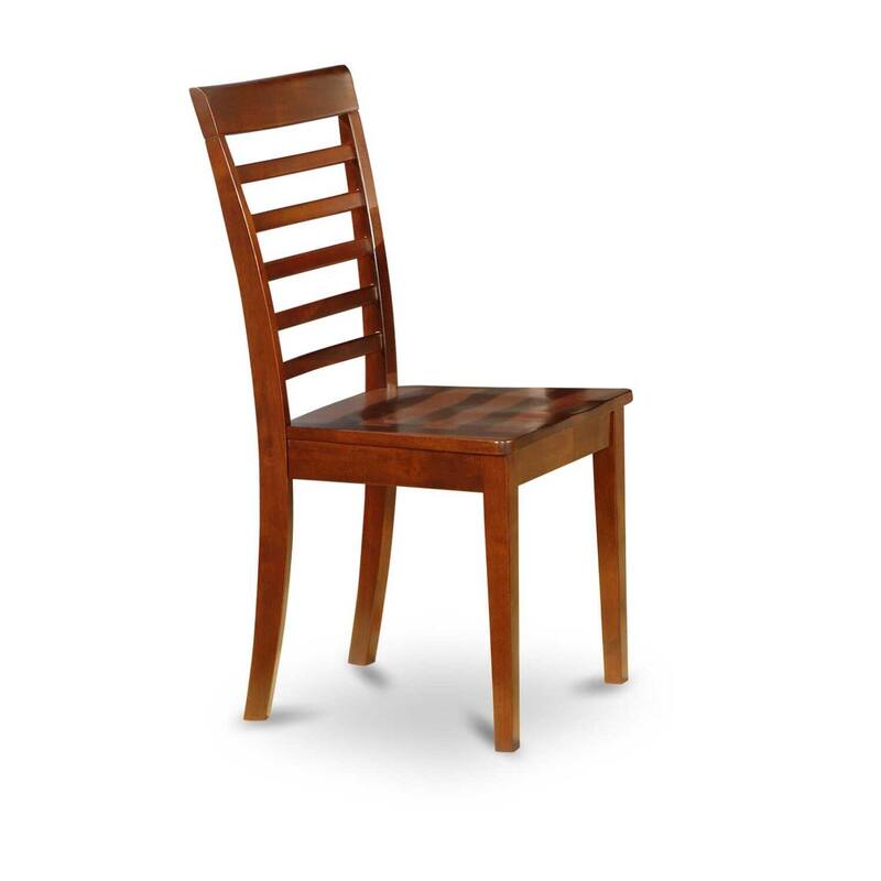 HomeStock 5-Piece Round Mahogany Finish Solid Wood Top Dining table with 4 Chairs with Lattice Back