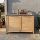 preview thumbnail 45 of 93, 100% Solid Wood Outdoor Kitchen Cabinet Set, Modular Patio BBQ Island Sideboard Buffet Pantry 51.2"w/sink(Wood)