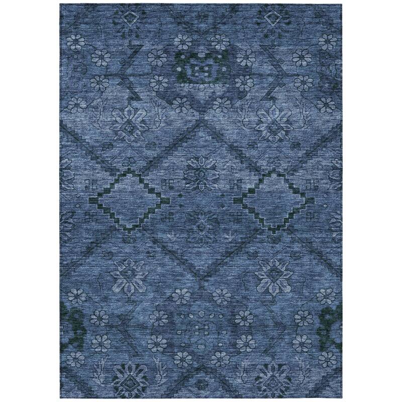 HomeRoots Floral Transitional Rectangle Outdoor Rug