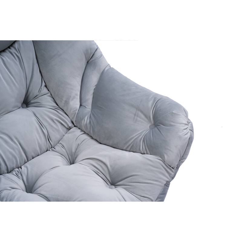 Lazy Sofa Chair with Soft Cushion and Side Pocket for Relaxation