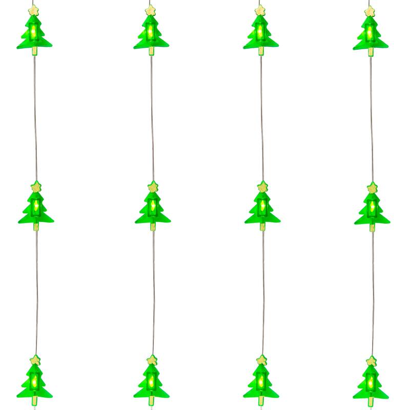 20-Count Warm White LED Christmas Tree Fairy Lights - 6ft Silver Copper Wire - 6'