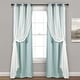 preview thumbnail 83 of 146, Lush Decor Grommet Sheer Panel Pair with Insulated Blackout Lining