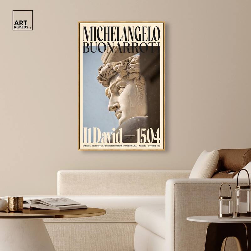 David in Marble Canvas by Art Remedy