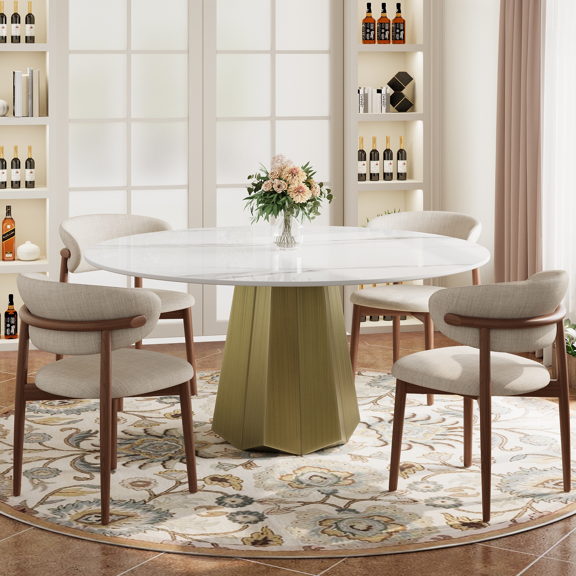 Lazy Susan Circular Table For Round Dining Table With Lazy Susan