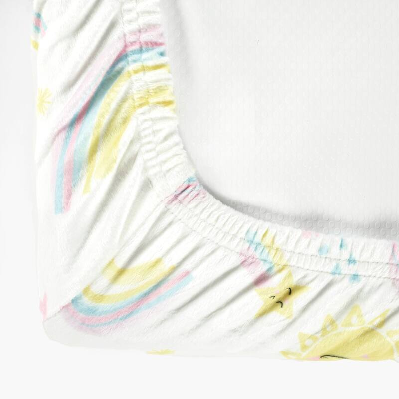 Lush Decor Baby Sunshine Rainbow Soft & Plush Changing Pad Cover - 32" x 16" x 5"