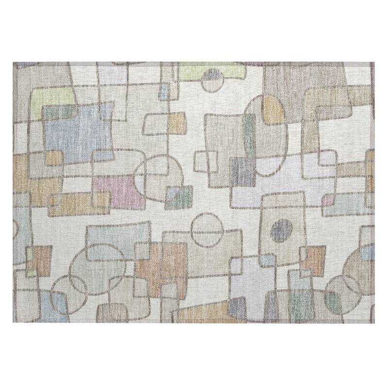 Machine Washable Indoor/ Outdoor Contemporary Prenner Chantille Rug