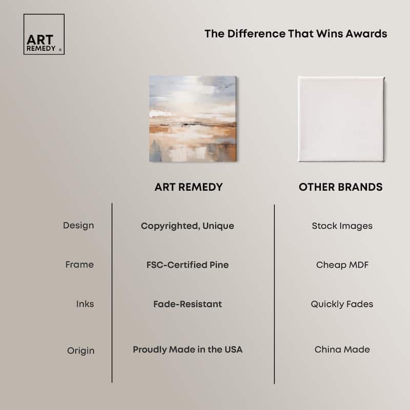 Tonal Strata Canvas by Art Remedy, Gallery Wrapped
