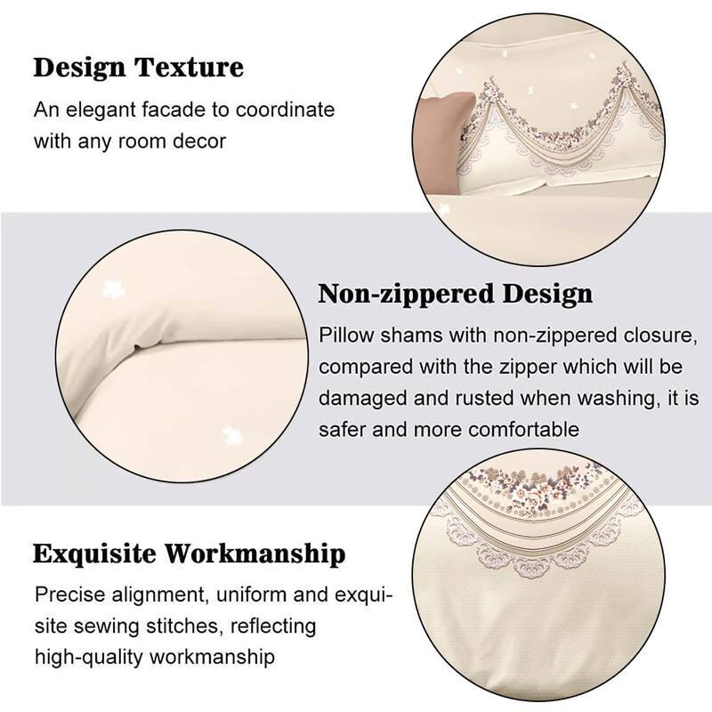 Shatex 3 piece Microfiber Bedding Comforter Set