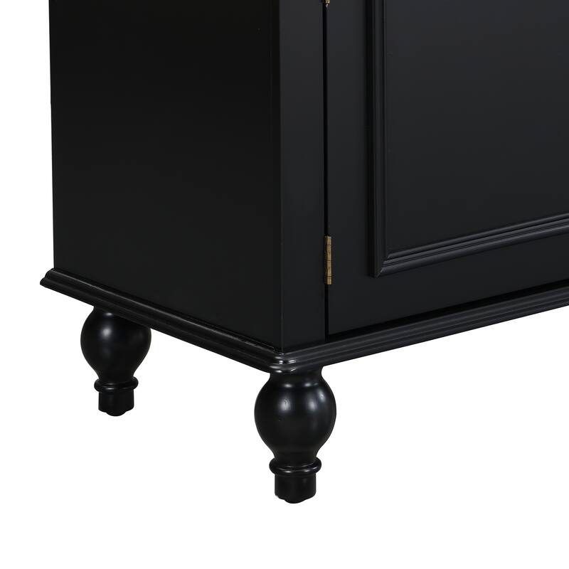 70.9'' Modern TV Stand for 80-Inch TVs – Features open storage, 2 drawers, 2 cabinets & 5 sturdy legs.
