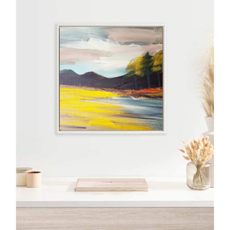 Kate and Laurel Sylvie Beaded Blank Framed Canvas