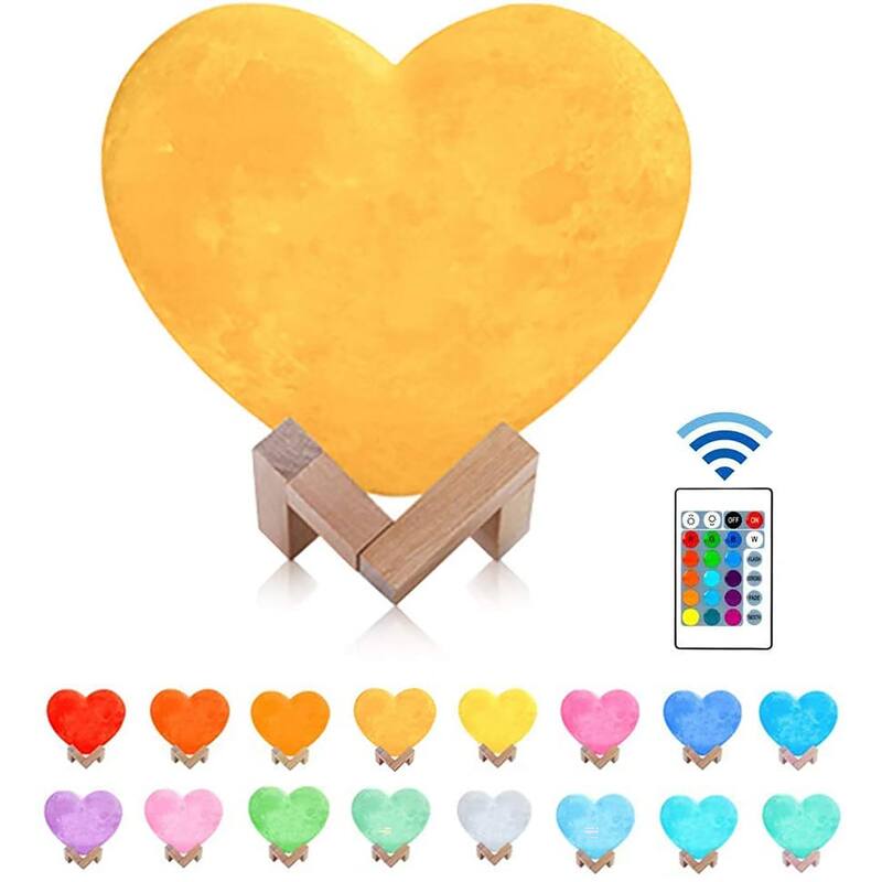 Moon, Galaxy, Earth, Saturn 3D Lamp - Color-Changing with Touch Sensor & Remote Control, Small & Large Size Available