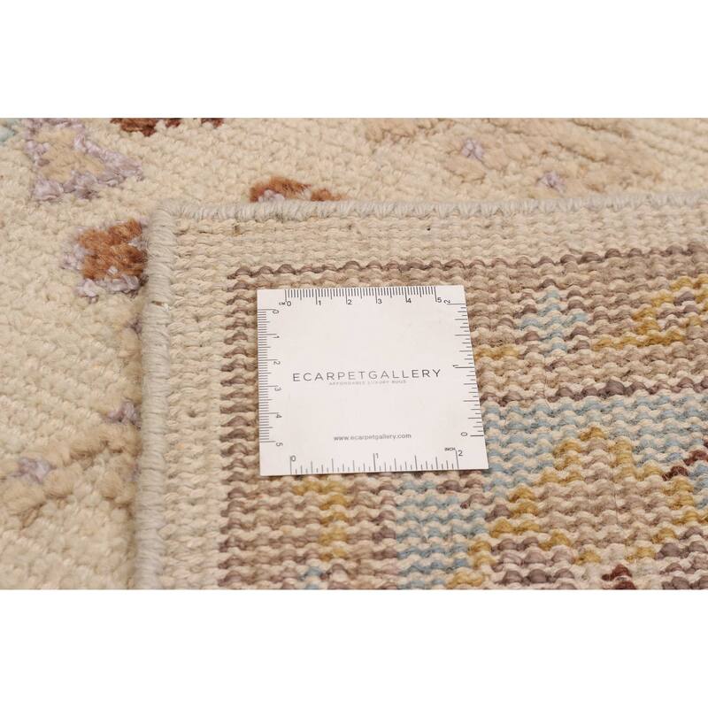 ECARPETGALLERY Hand-knotted Jules Serapi Cream Silk, Wool Rug - 5'2 x 7'8
