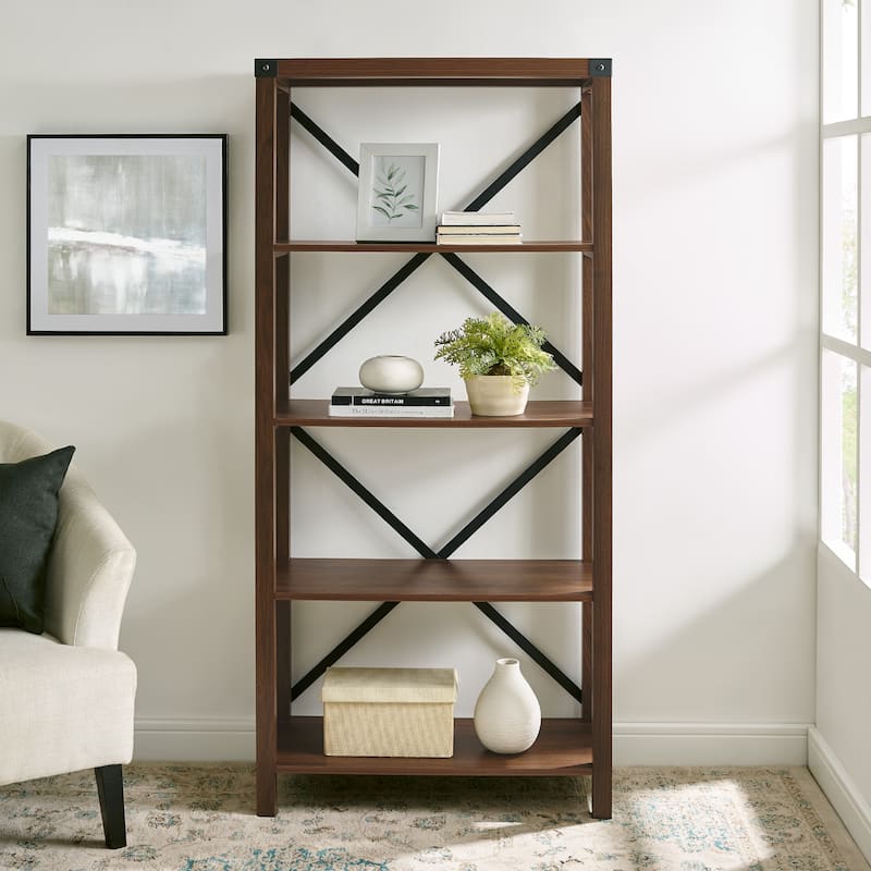 Middlebrook Kujawa 64-inch Tall Bookshelf - Dark Walnut