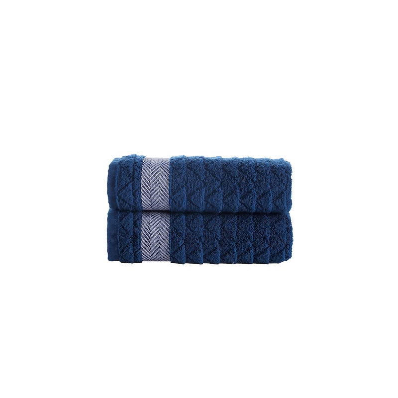 Brooks Brothers Herringbone 2 pcs Hand Towels - Navy