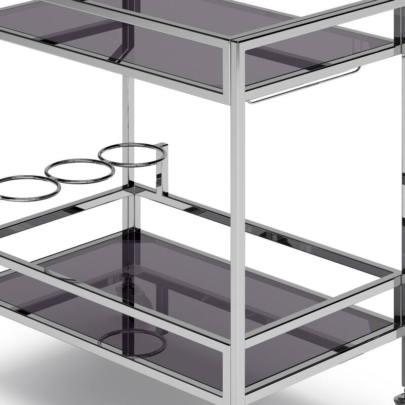 Watts - 26" Bar cart - Chrome