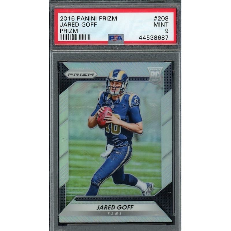 Jared Goff 2016 Panini Prizm Silver Football Rookie Card #208 Graded PSA 9 - 8'6" x 11'6"