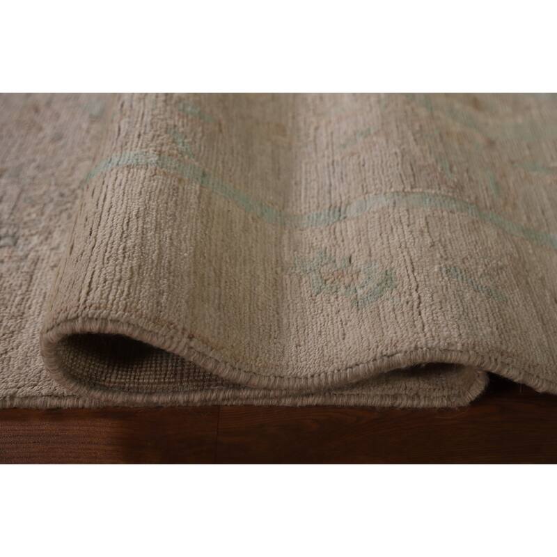 Oushak Oriental Runner Rug Handmade Vegetable Dye Wool Carpet - 3'1"x 11'10"