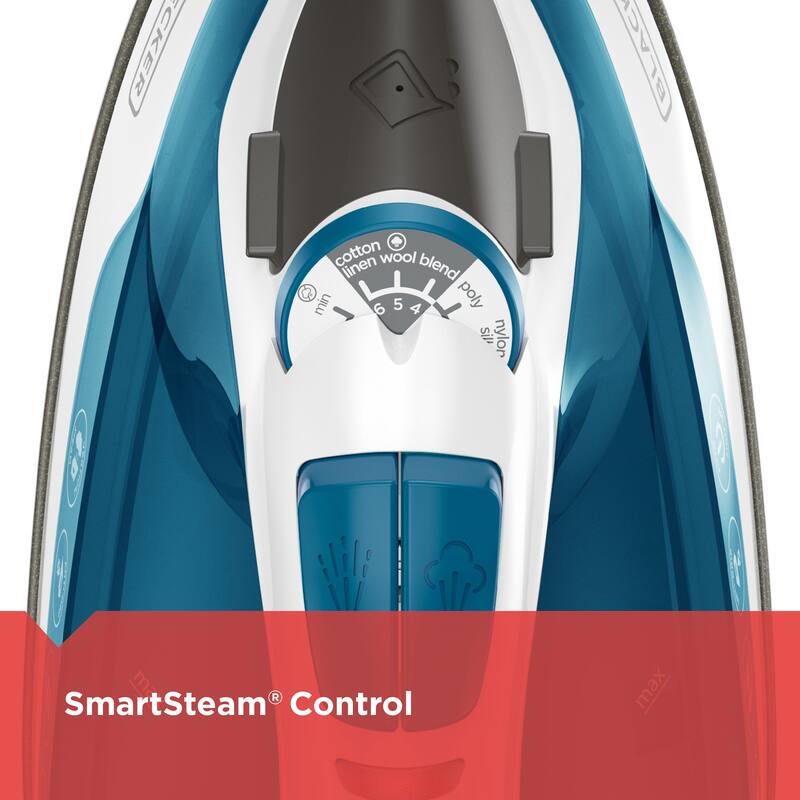 Compact Nonstick Iron with Even Steam in Blue