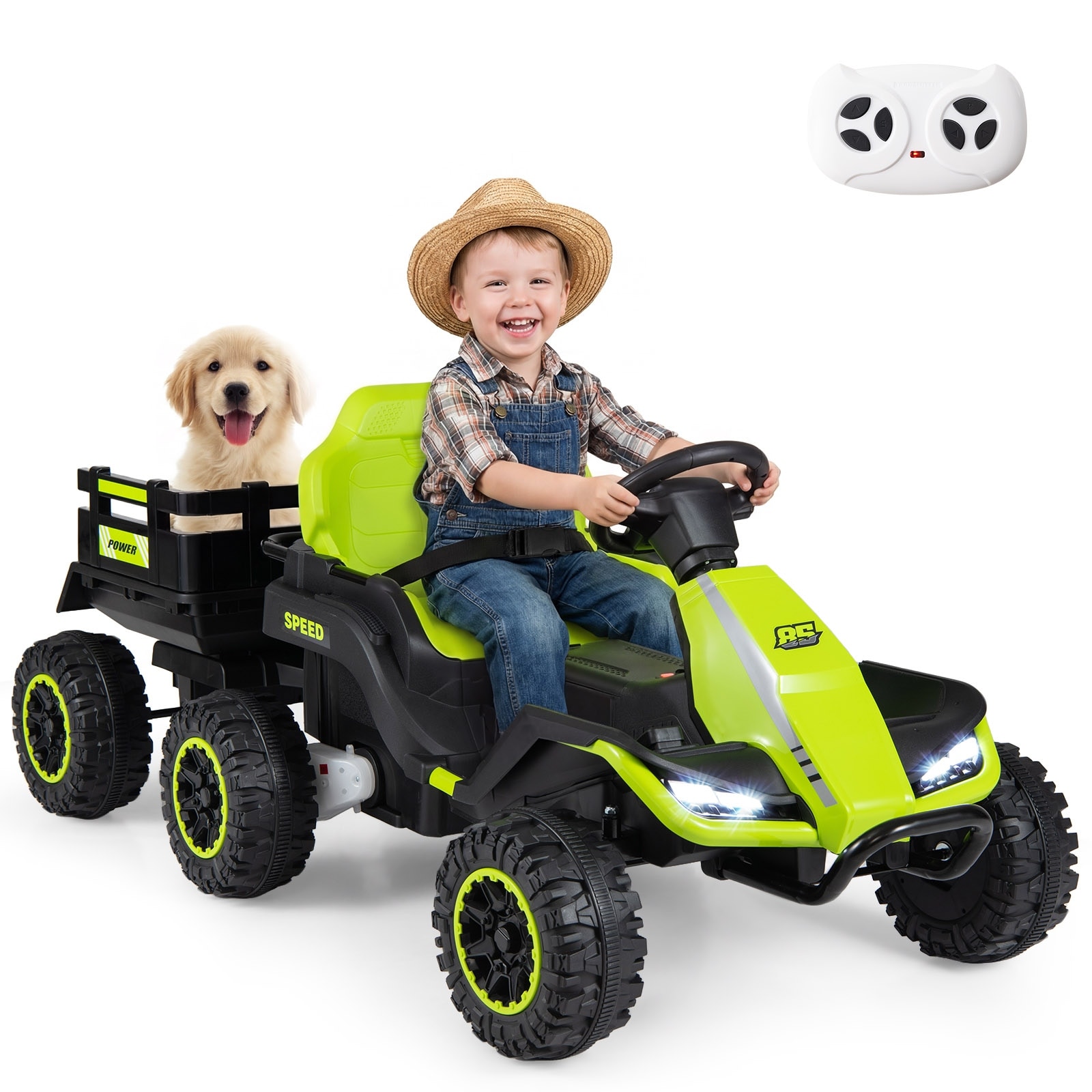 Gymax 24V Kids Electric Vehicle w/Parent Remote Music Horn Light &