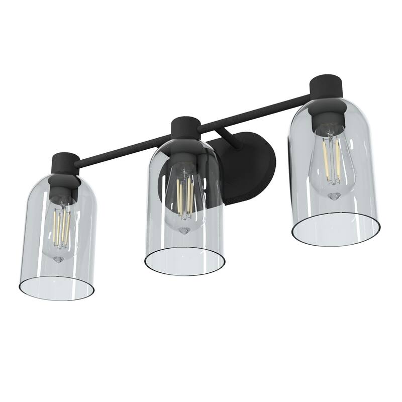 Hunter Lochemeade 3-Light Vanity Wall Light, Damp-rated - Bathroom, Laundry - Modern Farmhouse, Contemporary, Industrial