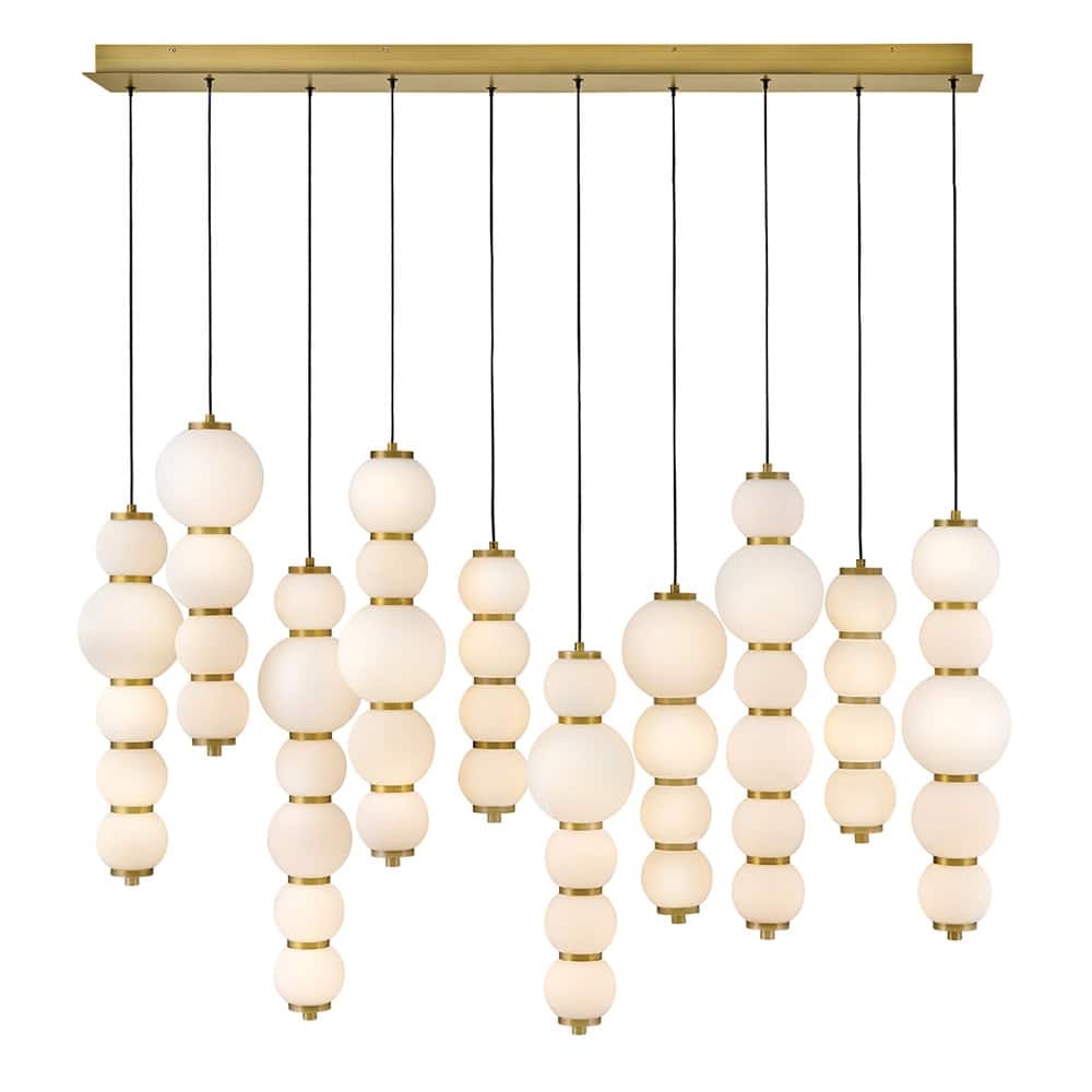 Hinkley Lighting 47396 Trigo 52" Wide LED Linear Pendant with Etched