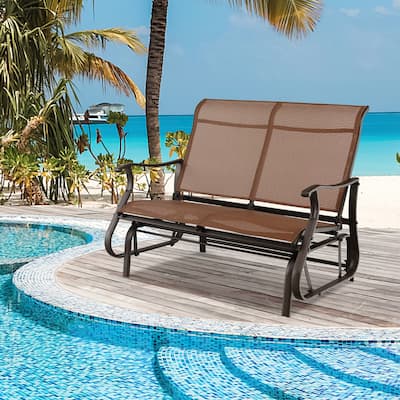 Costway 2-Person Patio Swing Glider Bench Loveseat Rocking Chair High - See Details