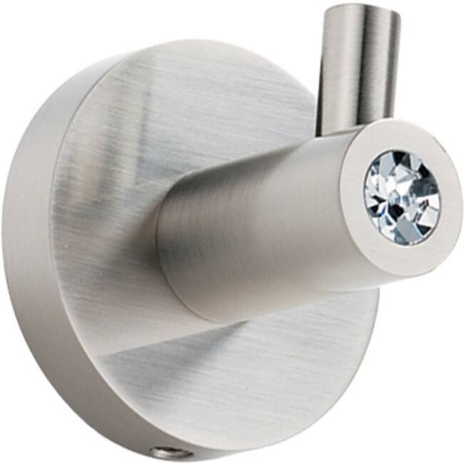 Alno Contemporary I Crystal Single Robe Hook - Satin Nickel