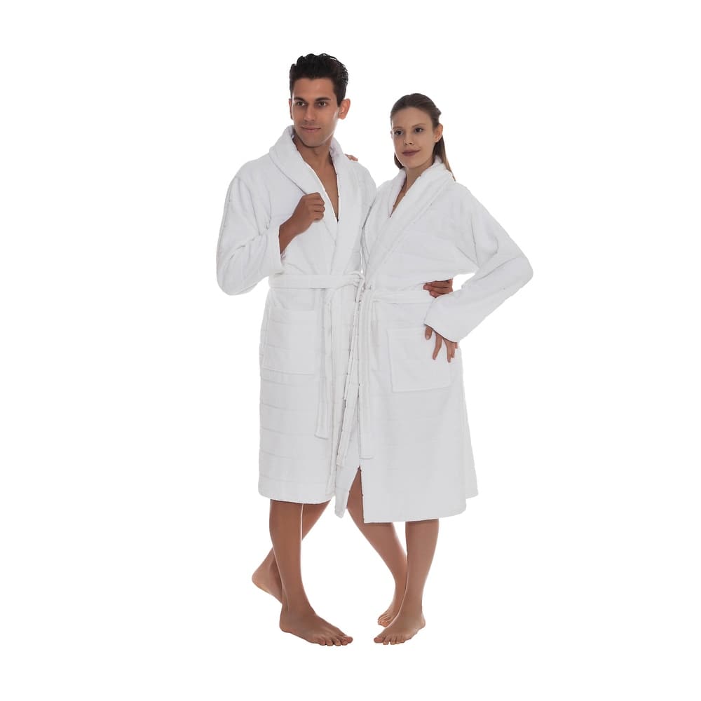 Ozan Premium Home Mirage Bathrobes Collection 100% Turkish Cotton Unisex Terry Cloth Bathrobe