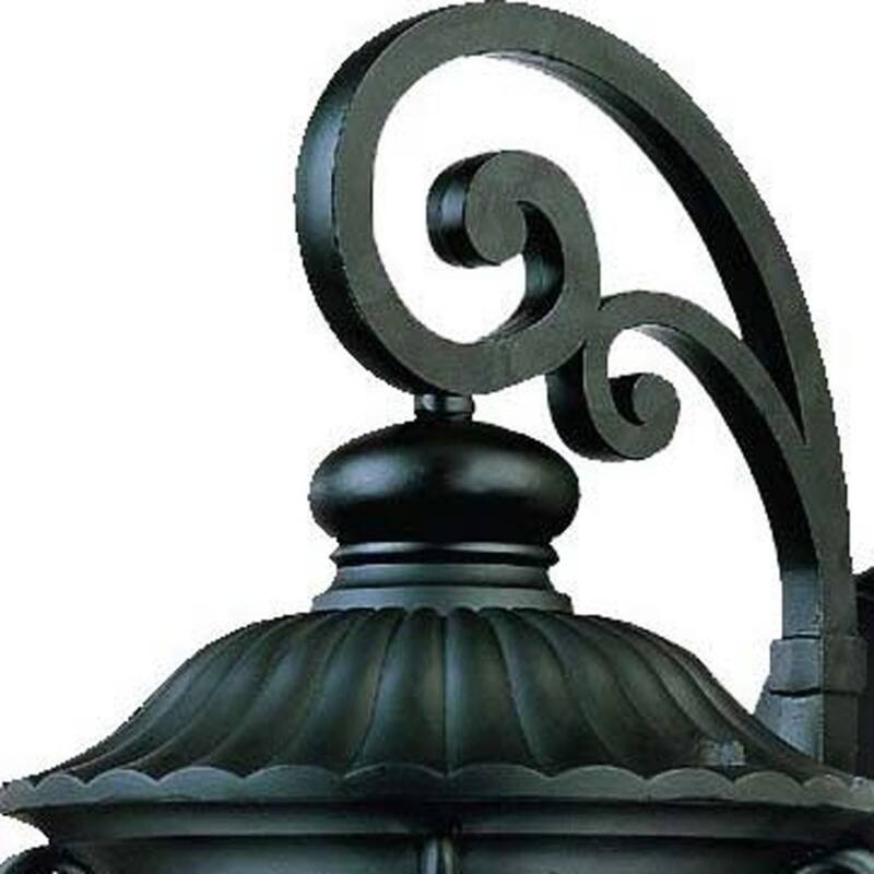 Glass Flush Wall Mount Light with 3 LED Bulbs and Seeded Shade - 14” x 11.25” x 27.5” (D x W x H)