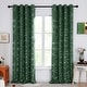 preview thumbnail 7 of 19, Deconovo Pattern Curtain, Black Out Curtains for Bedroom Windows 2 Panel W42 X L45 - Forest Green